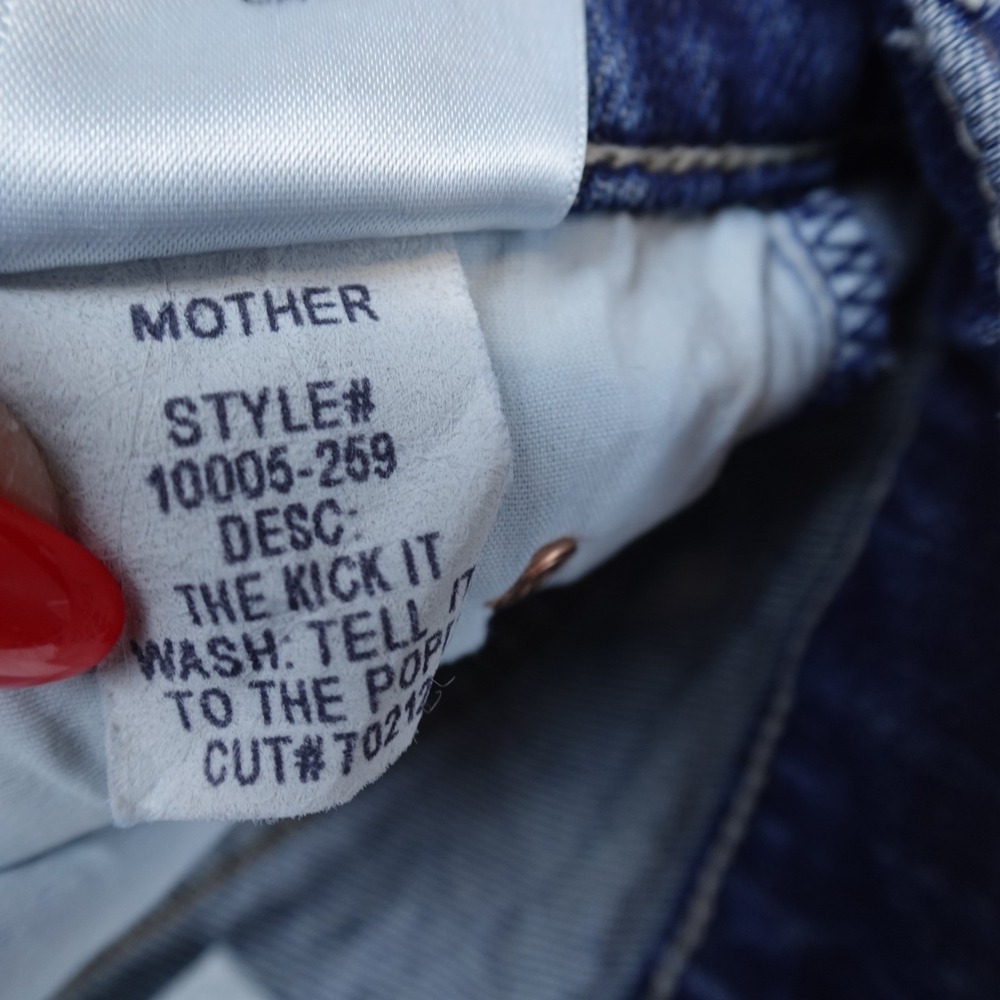 MOTHER Superior Jeans The Kick It Blue Denim Womens Size 25 - Picture 3 of 11
